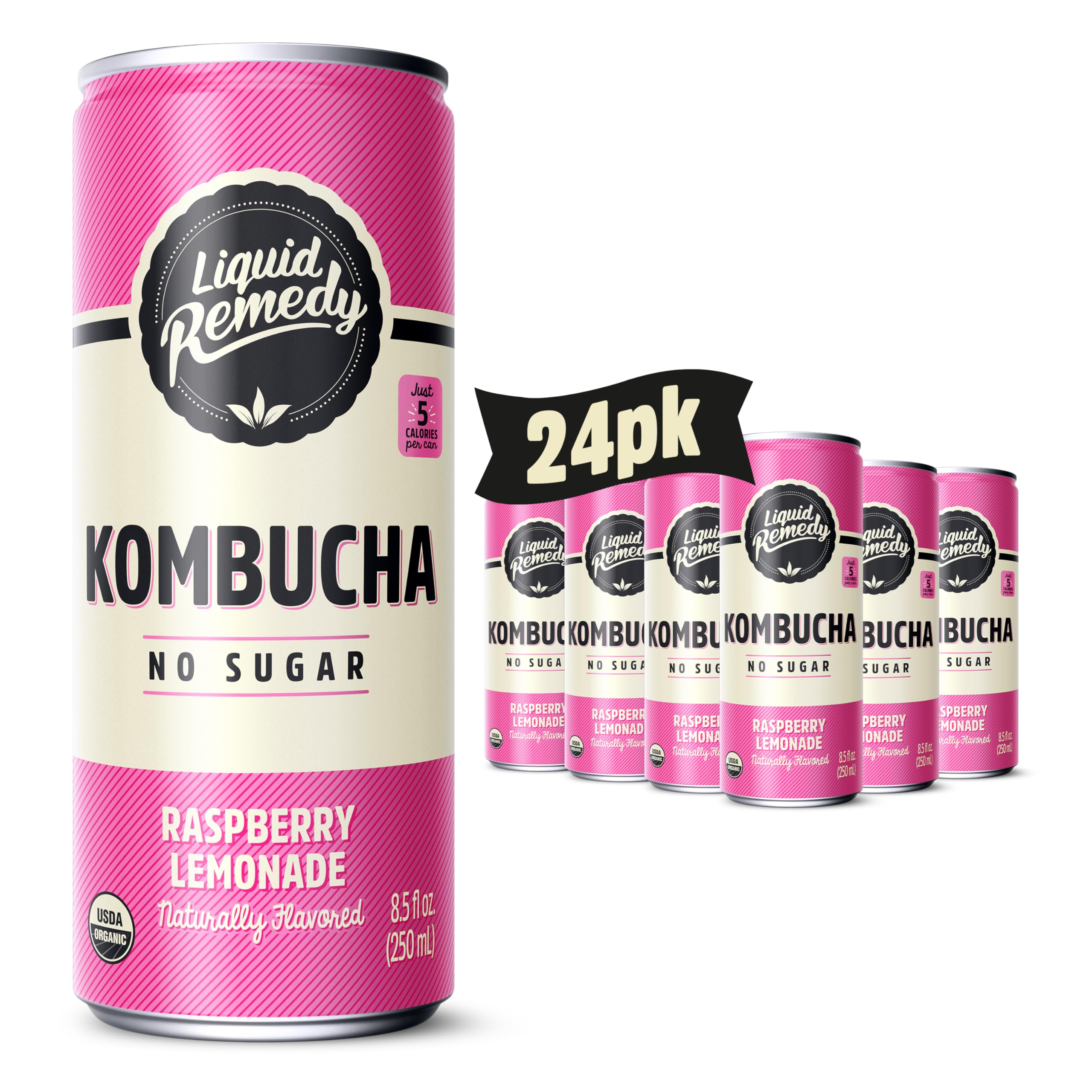 Remedy Liquid Remedy raspberry-lemonade can shows low-sugar refreshment for calorie-conscious days