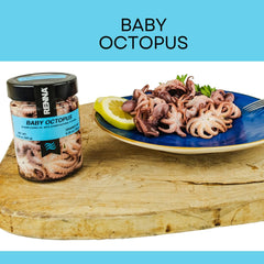 Renna small octopus in oil, ideal for antipasto and warm dishes.