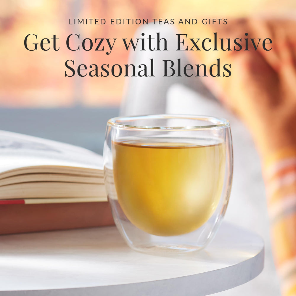 A cozy mug with The Republic of Tea pumpkin pie chai steam for relaxation.