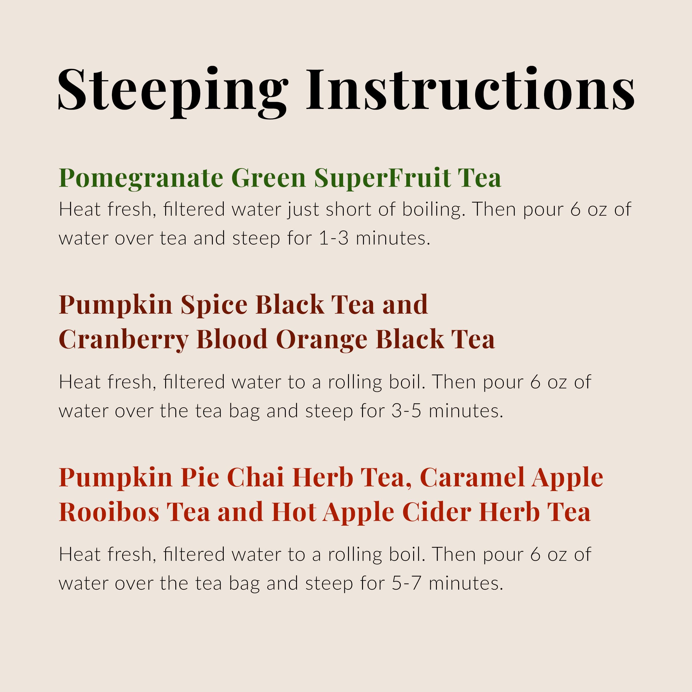 The Republic of Tea Hot Apple Cider Herb Tea, nostalgic spice aroma for chilly days.