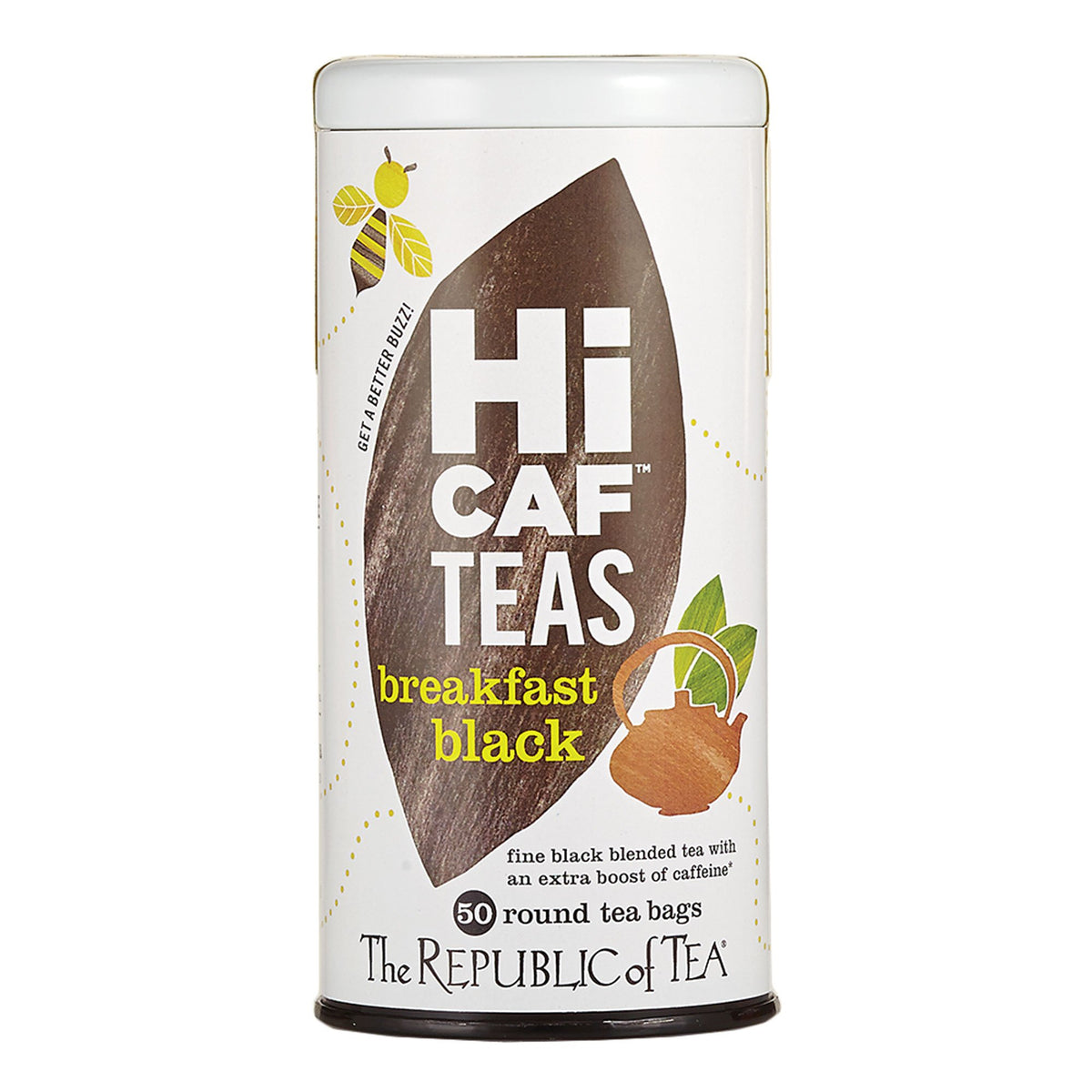 The Republic of Tea HICAF Breakfast Tea bag ready for a bold morning lift.