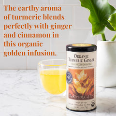 Republic of Tea turmeric-ginger green tea bags pack for daily ritual