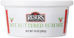 Reser's Hot Buttered Rum Mix tub front – cozy evenings starter for non-alcoholic warmth