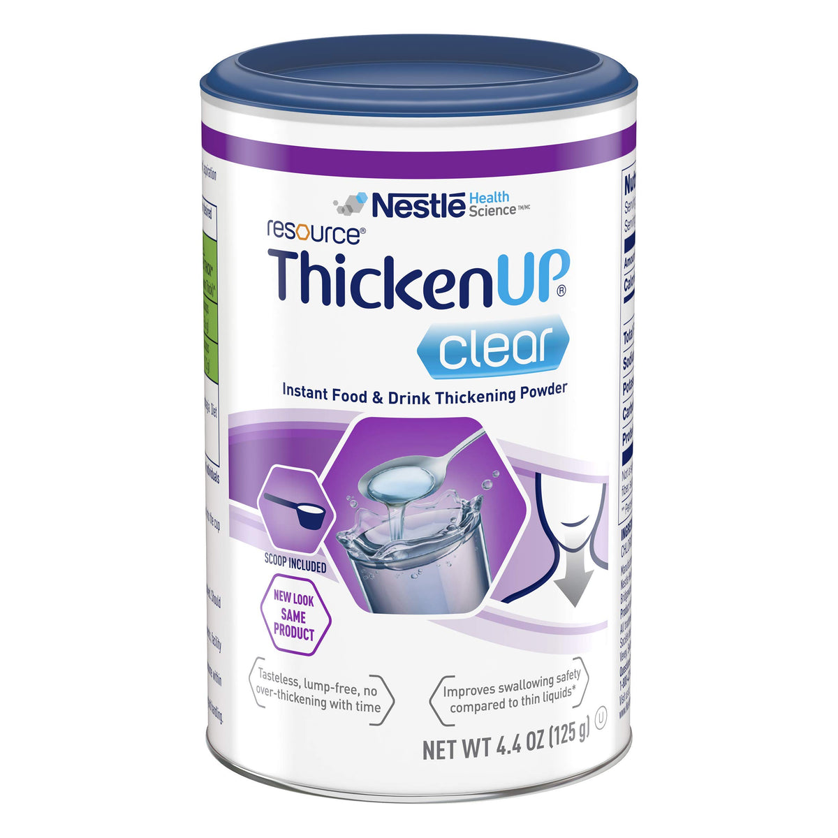 ReSource Resource Thicken Up canister front view showing clear, flavorless thickener