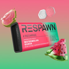 RESPAWN by Razer Watermelon Guava mints closeup showing sugar-free mint texture and freshness