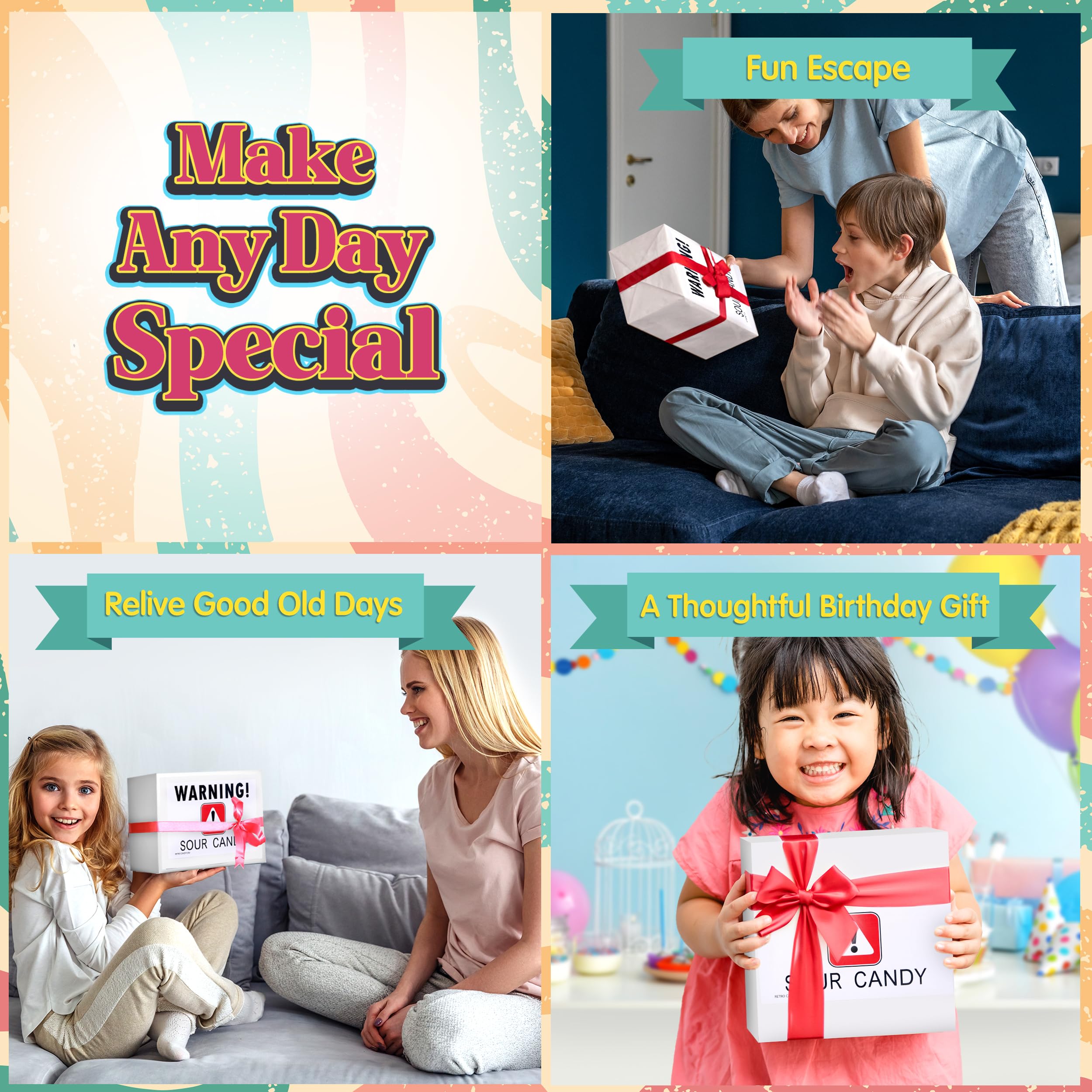 RETRO CANDY YUM gift box ready image highlights a ready-to-gift presentation