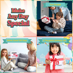 RETRO CANDY YUM gift box ready image highlights a ready-to-gift presentation