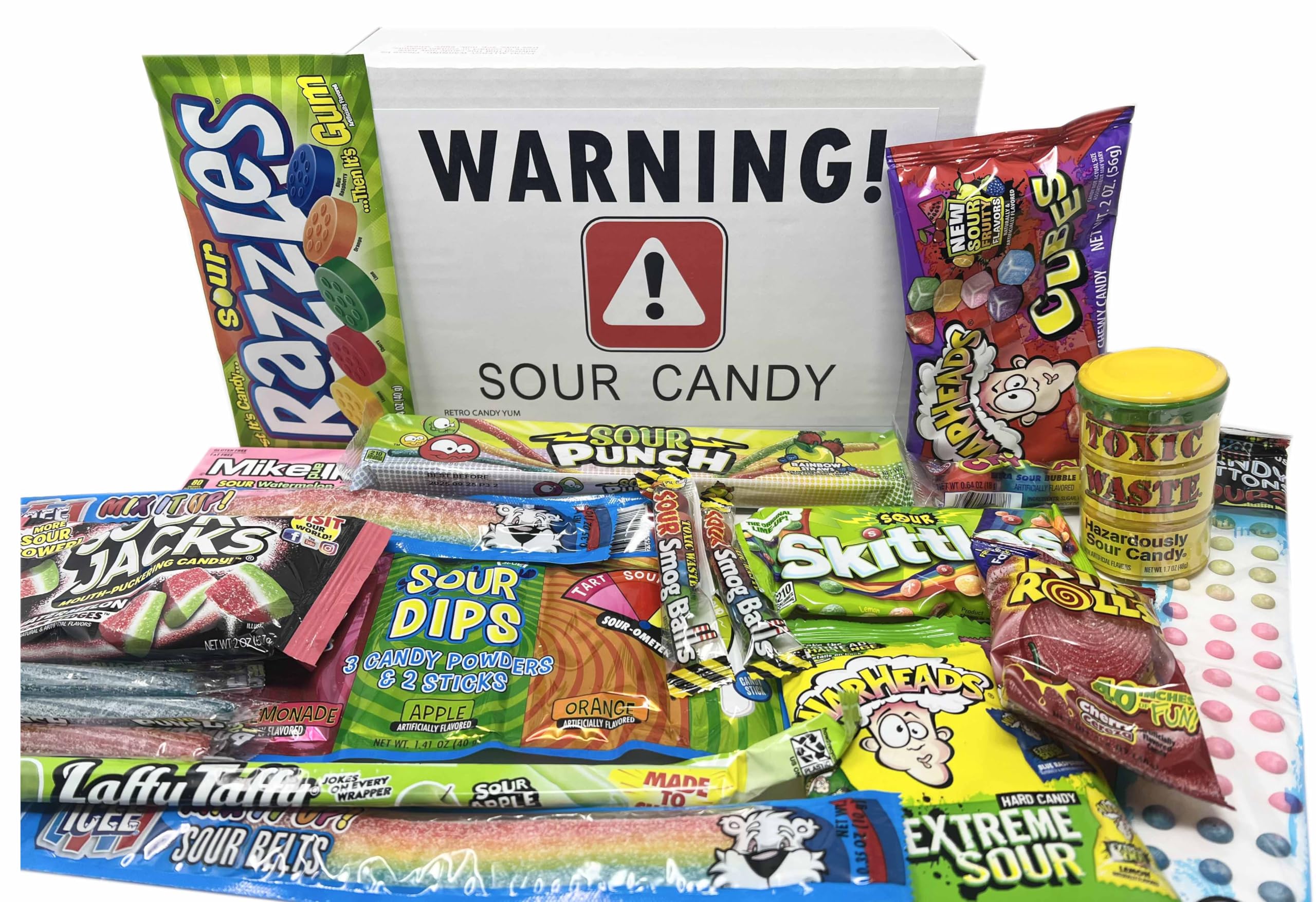 RETRO CANDY YUM sour candy mix box for gifting and shared snacking
