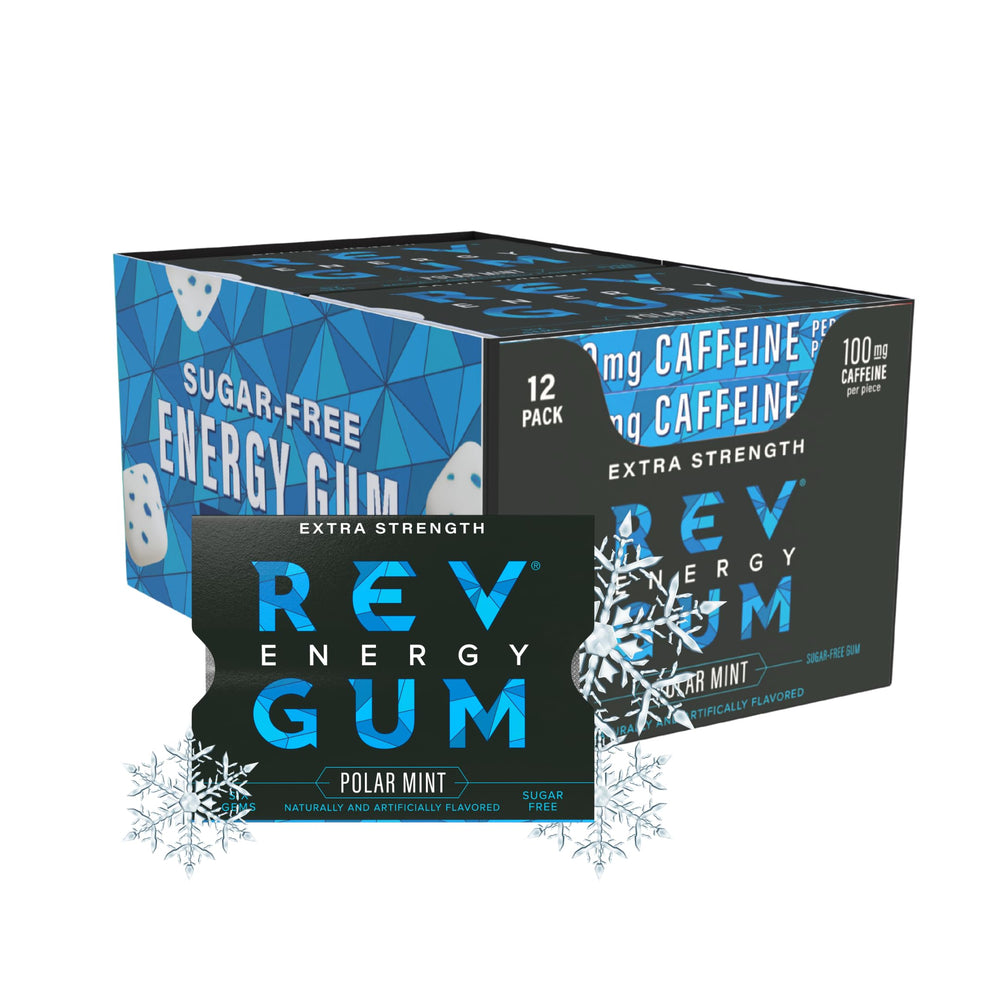 REV Gum on-the-go energy boost for work, study and gym.