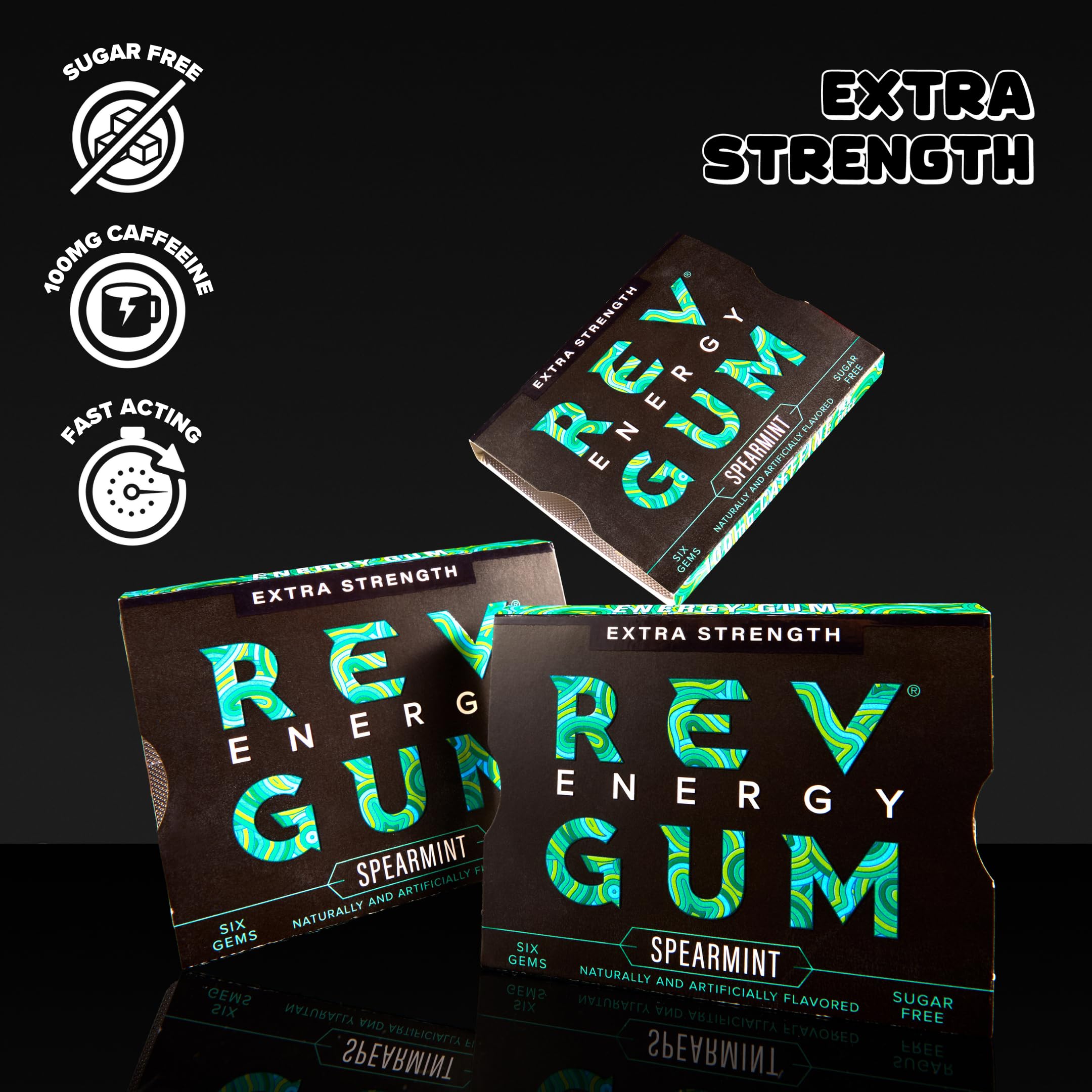 REV Gum on-the-go use demonstrates quick energy without sugar crashes
