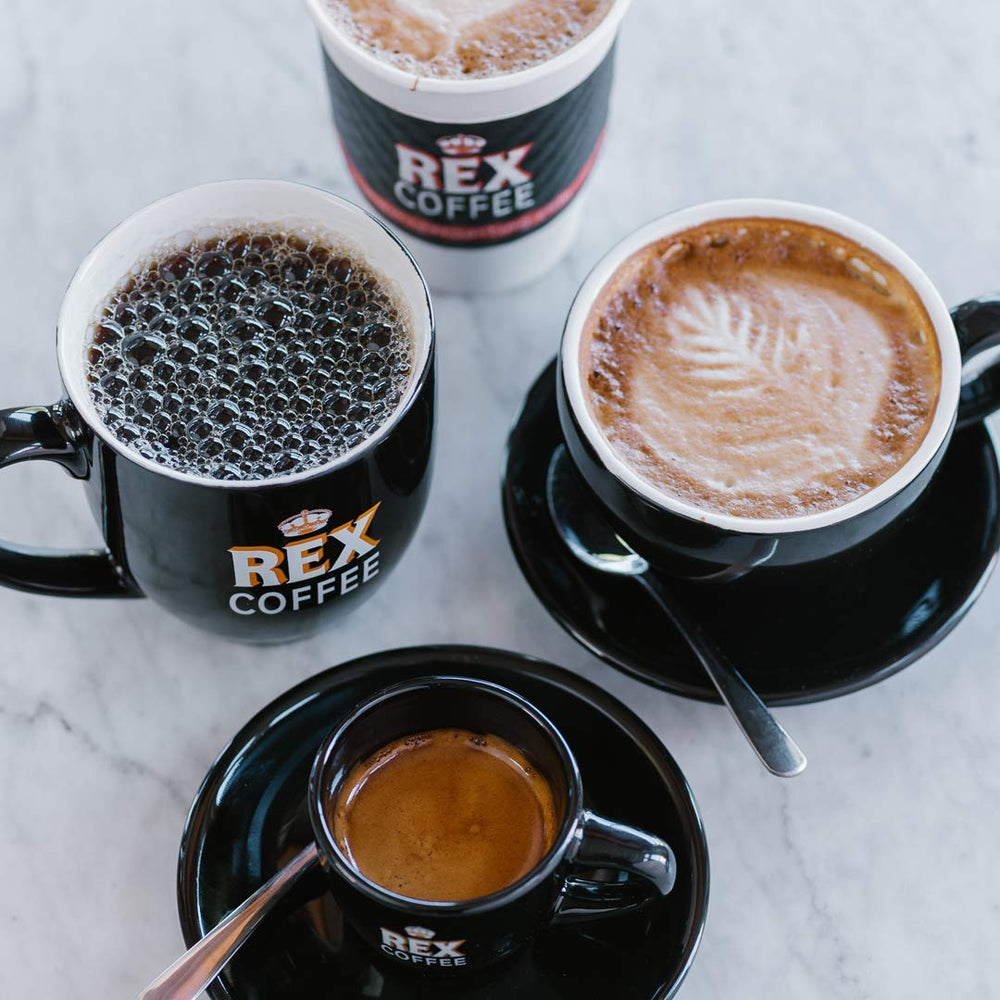 Rex Coffee dissolves in cold water for refreshing iced coffee.