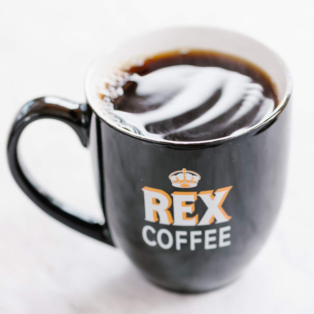 Sustainable packaging for Rex Coffee emphasizes portability.