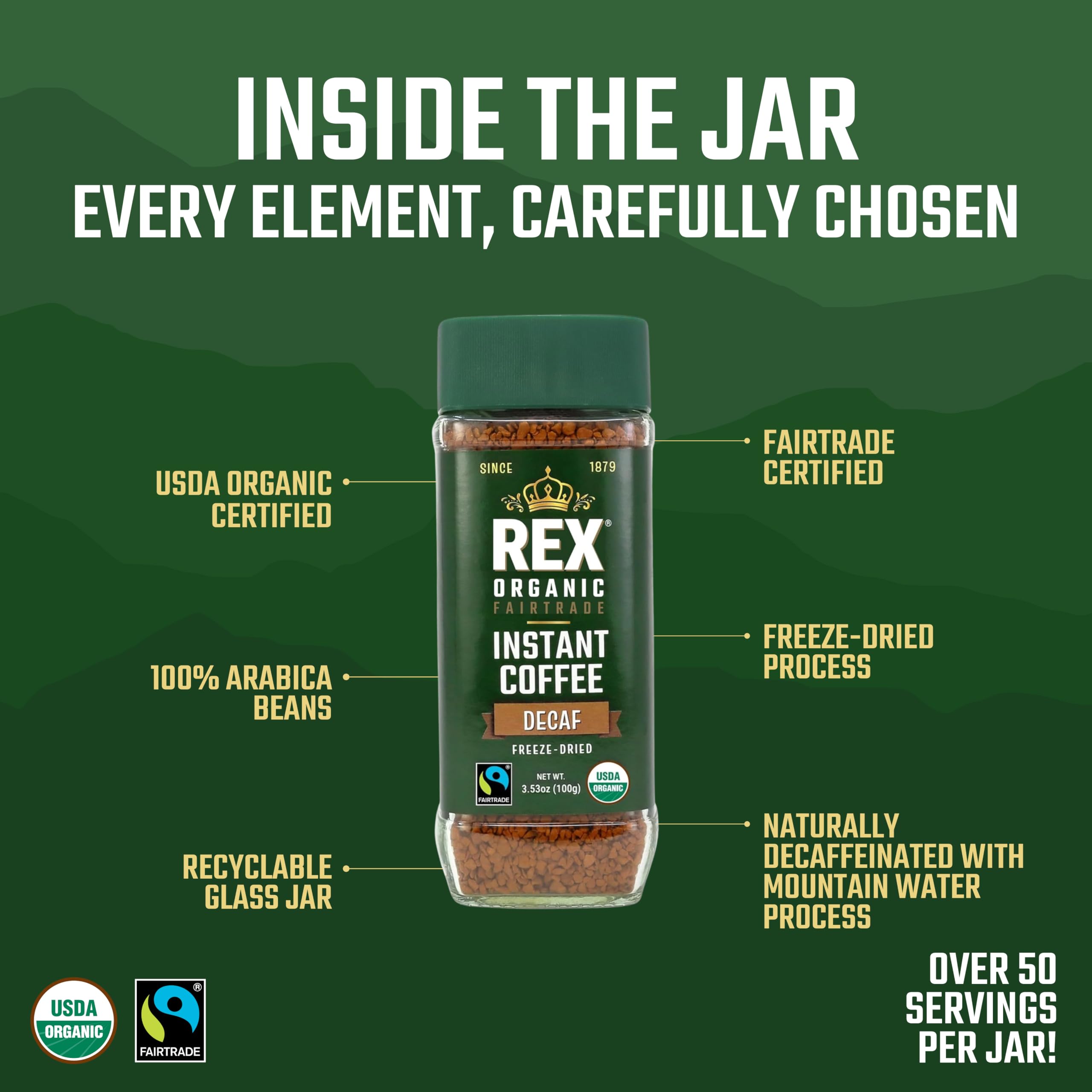 REX COFFEE organic fairtrade seal signaling ethical sourcing