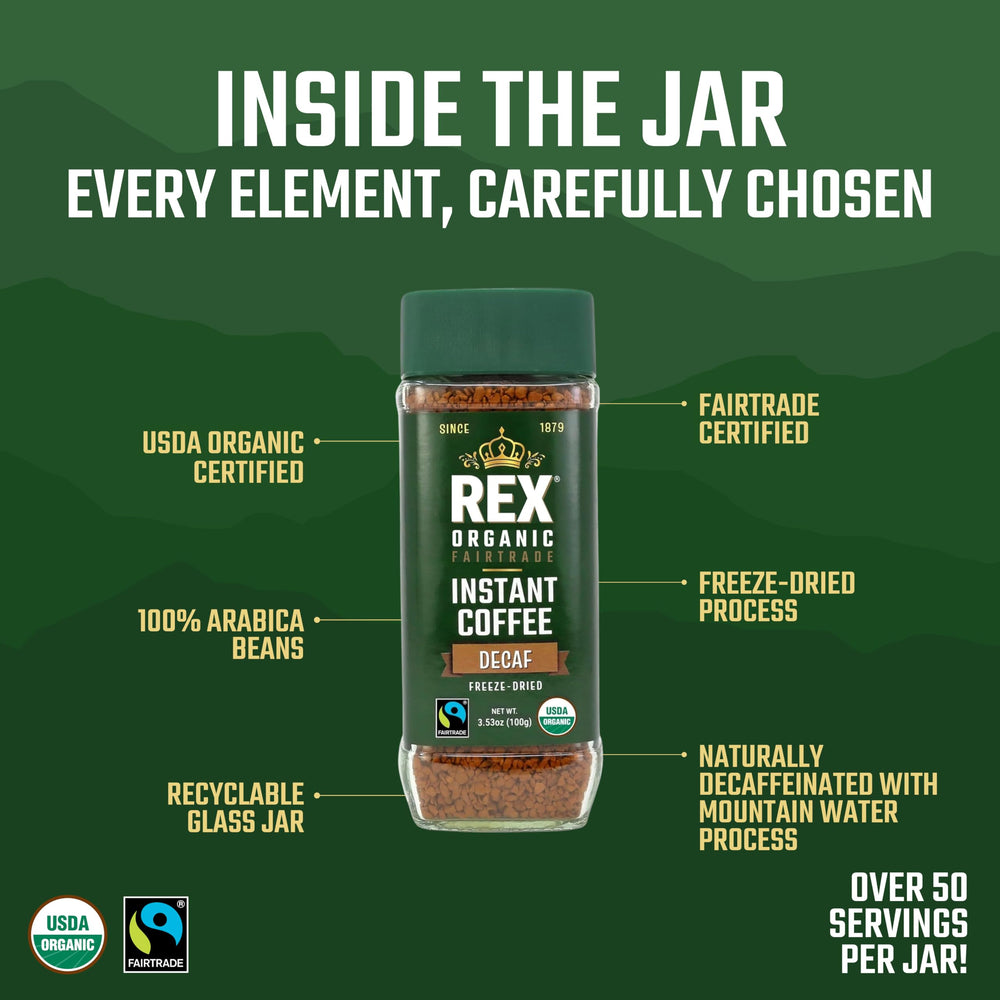 REX COFFEE organic fairtrade seal signaling ethical sourcing