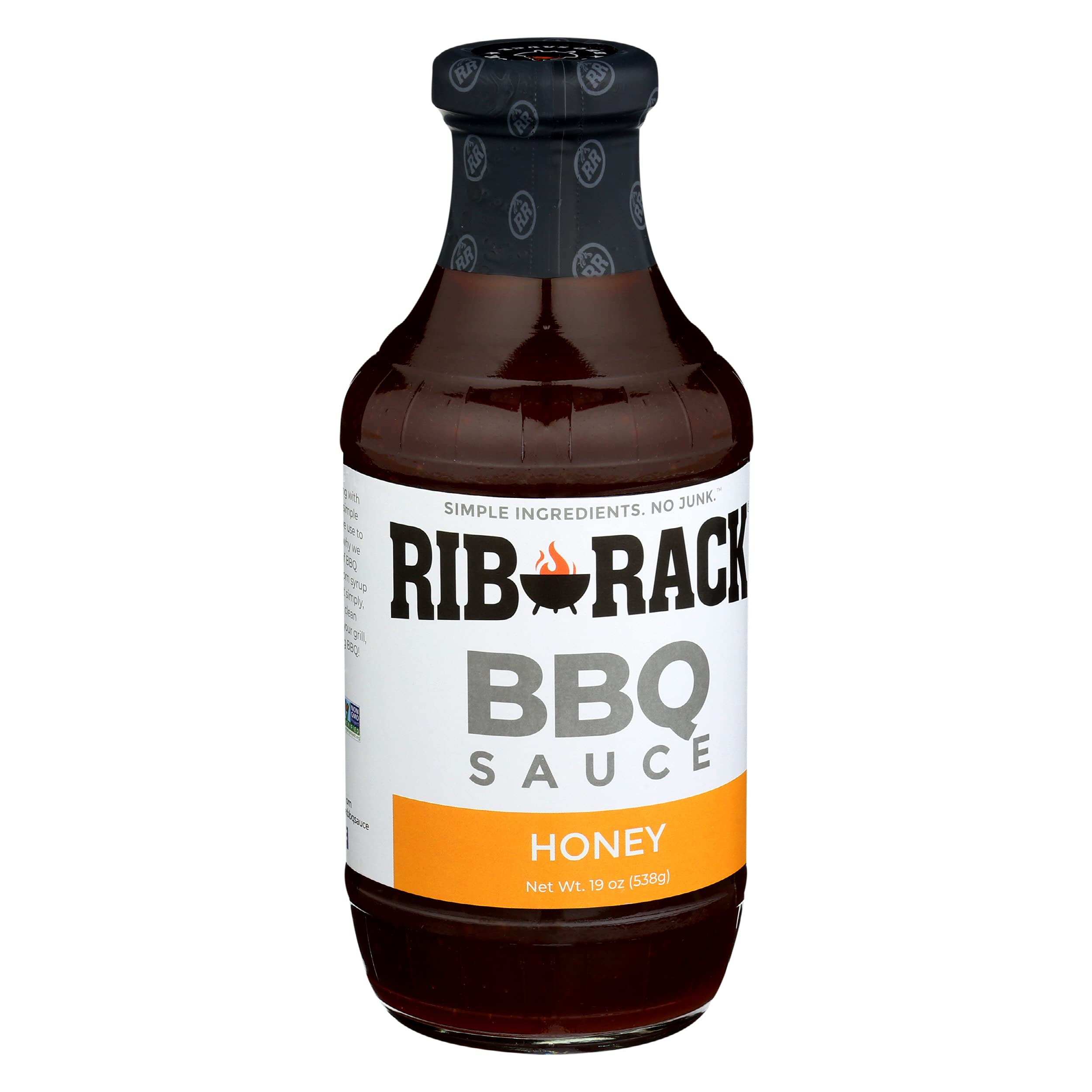 Rib Rack BBQ Sweet Honey dipping sauce scene ready for dipping