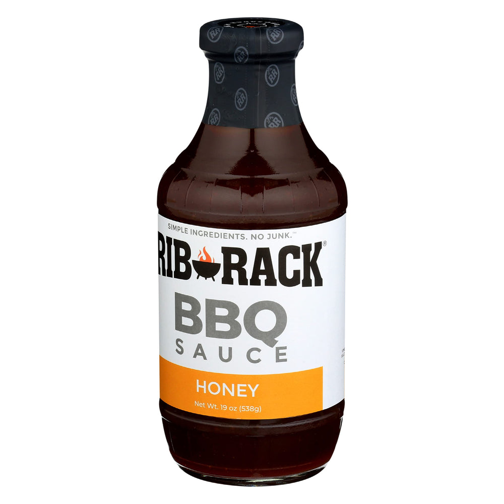 Rib Rack BBQ Sweet Honey jar on kitchen counter ready for use