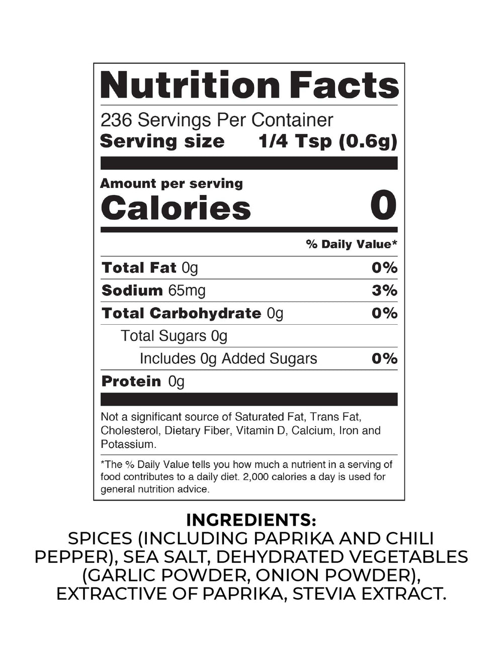 Rib Rack Original Sugar Free BBQ Rub spice blend—earthy paprika garlic aroma.