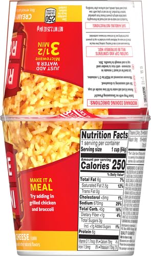 Rice-A-Roni cups ingredients peek for easy meal planning