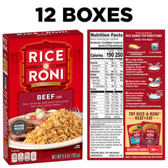 Rice-A-Roni Beef ingredients bowl highlights blend of rice and vermicelli.