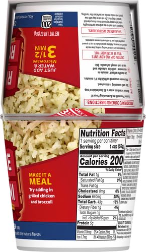 Rice-A-Roni Chicken 4pk Cups plated in a bowl, ready to enjoy with sides.