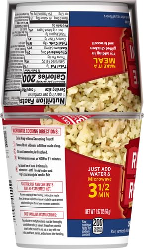 Rice-A-Roni Chicken 4pk Cups featuring single-serve portions for controlled meals.