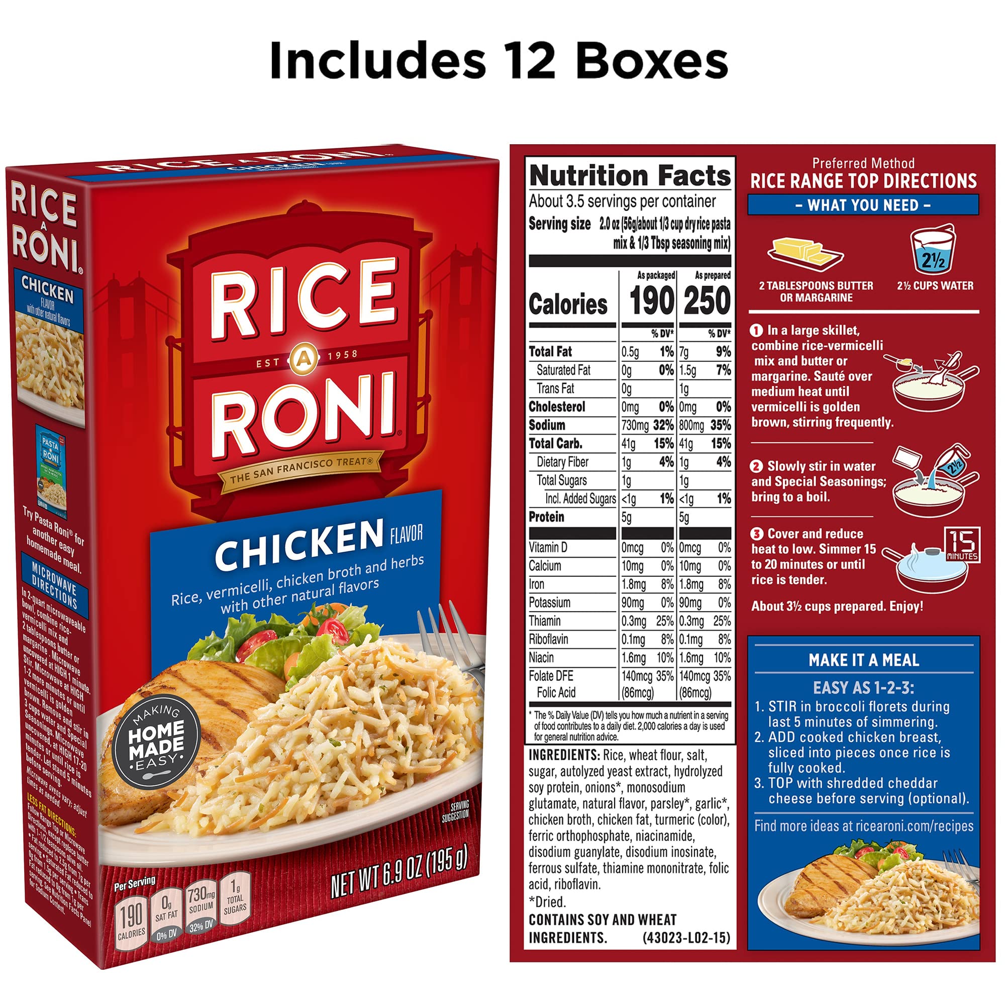 Rice-A-Roni Chicken cooking pot close-up showing simmering flavor.