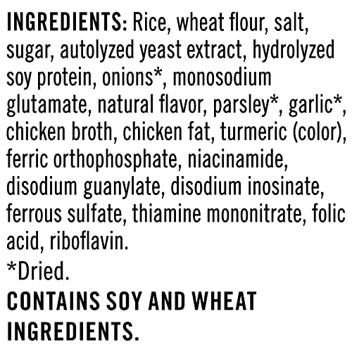 Rice-A-Roni Chicken nutrition label highlights 7g protein.
