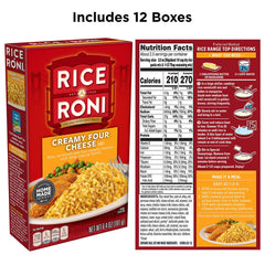 Rice-A-Roni Creamy Four Cheese cooked to creamy perfection in minutes.