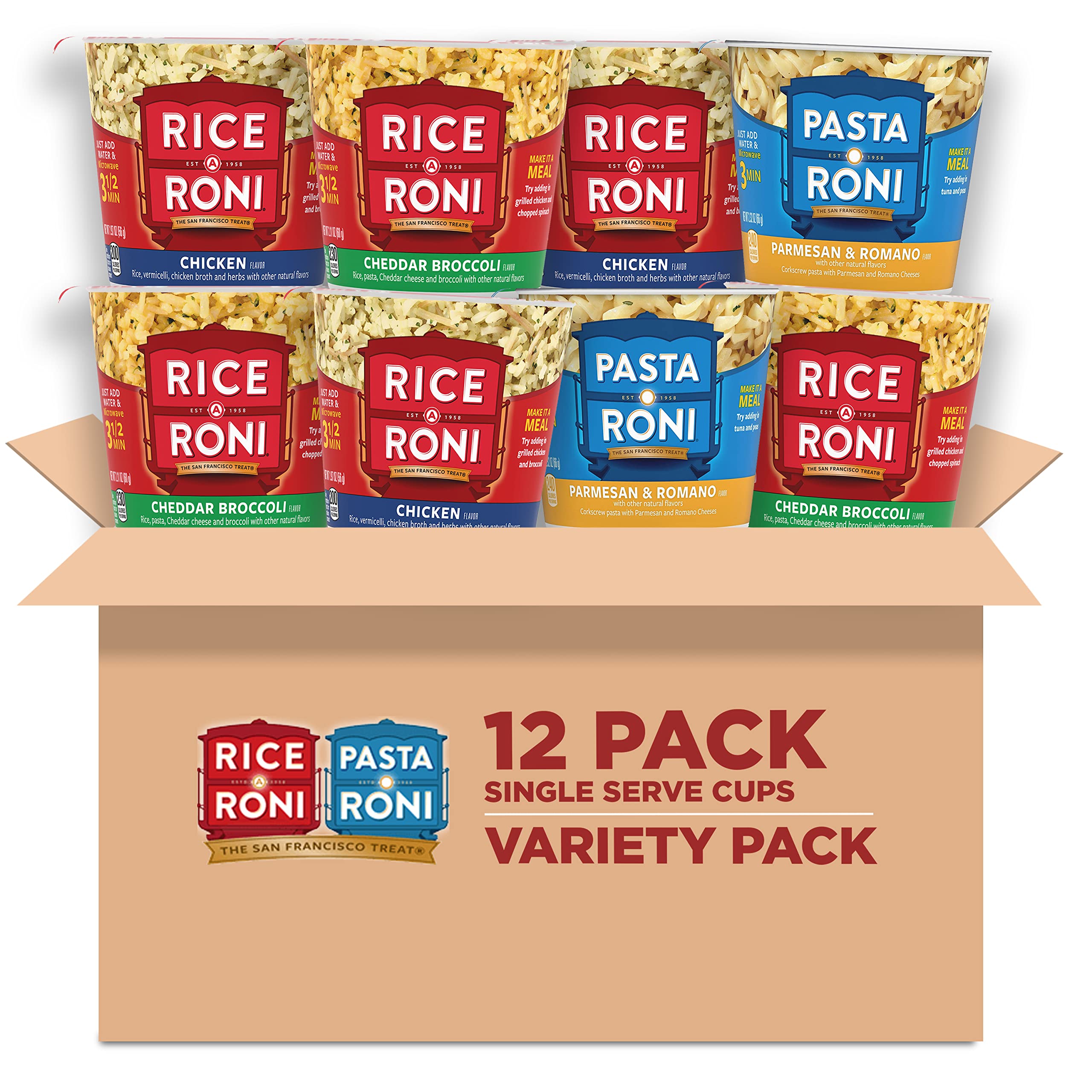 Rice-A-Roni Cups Chicken, microwave-ready dinner option for busy days.