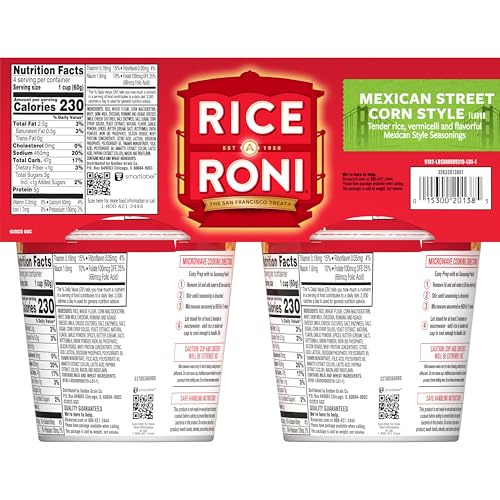 Rice-A-Roni Cups Mexican Street Corn ready to microwave for fast weeknight meals