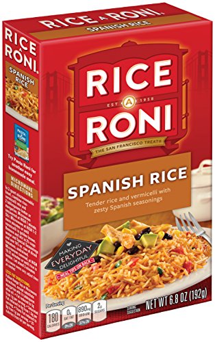Rice-A-Roni Spanish Rice ingredients: rice and vermicelli textures.
