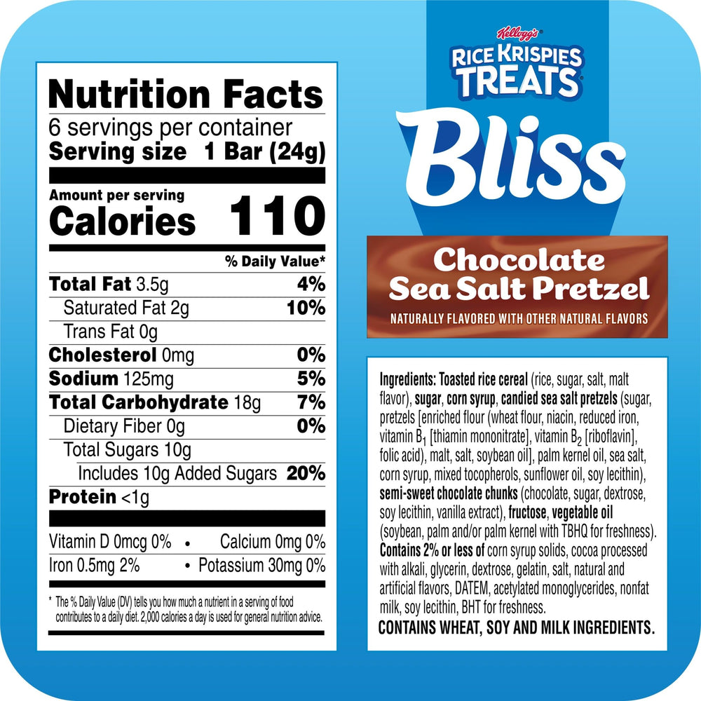 Rice Krispies Treats Bliss unwrapped to reveal marshmallow center and chocolate bottom