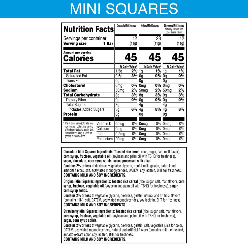 Rice Krispies Treats chocolate flavor bar close-up, a sweet snack option.
