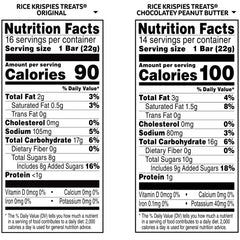 Rice Krispies Treats Chocolatey Peanut Butter bars close-up, creamy peanut butter flavor, perfect comfort snack.
