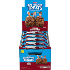 Rice Krispies Treats Double Chocolatey Chunk packaging, grab-and-go snack for busy days.