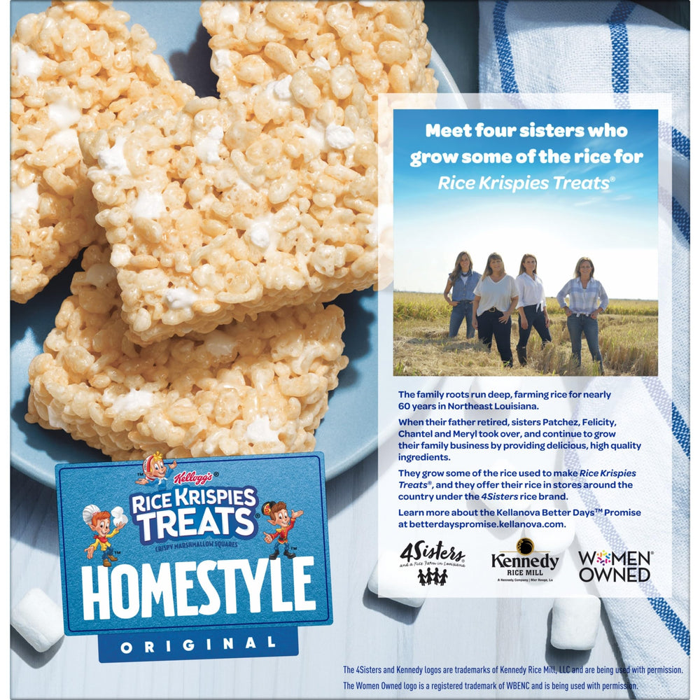Rice Krispies Treats Homestyle Original cross-section showing marshmallow pockets.