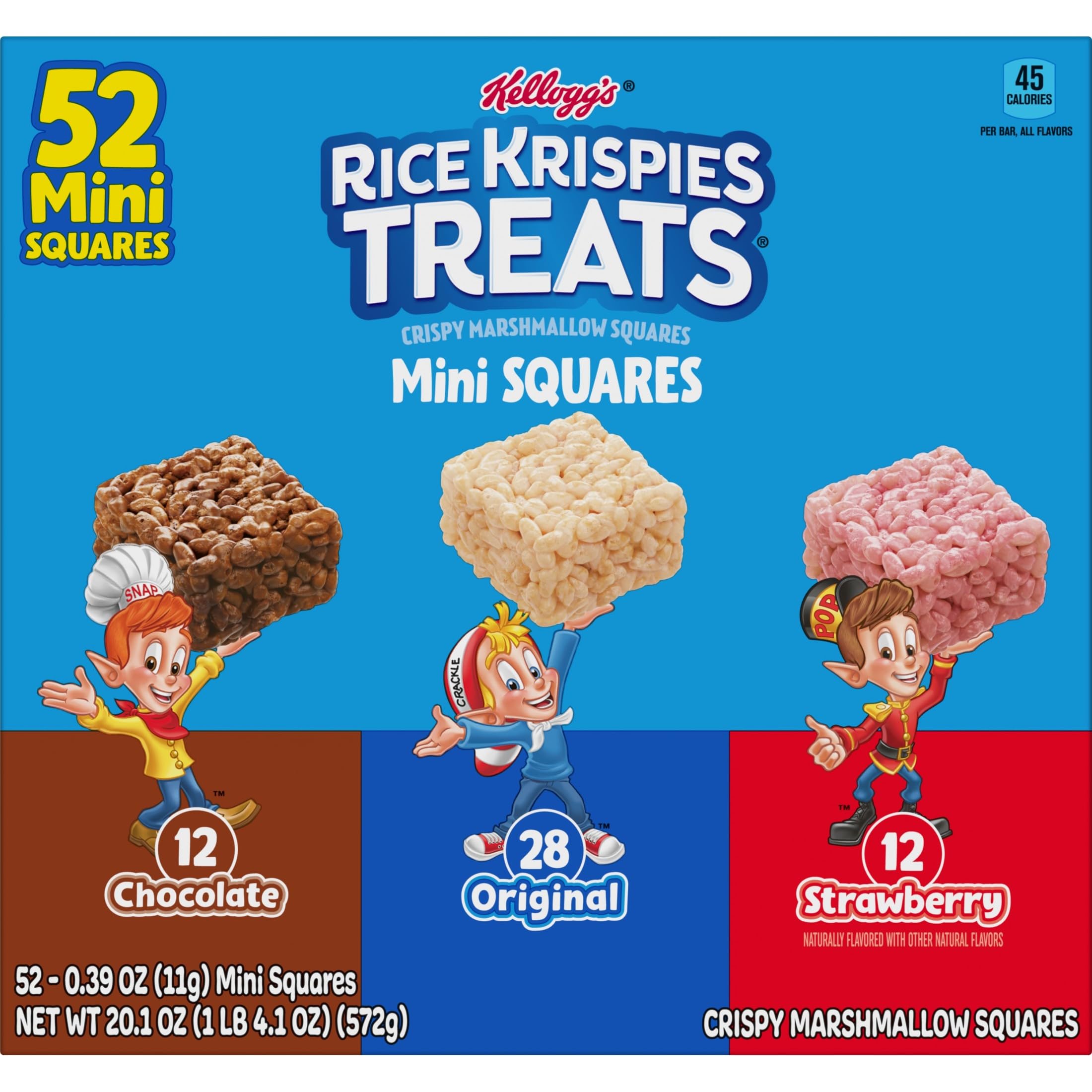 Rice Krispies Treats in a lunchbox for easy after-school snacking.