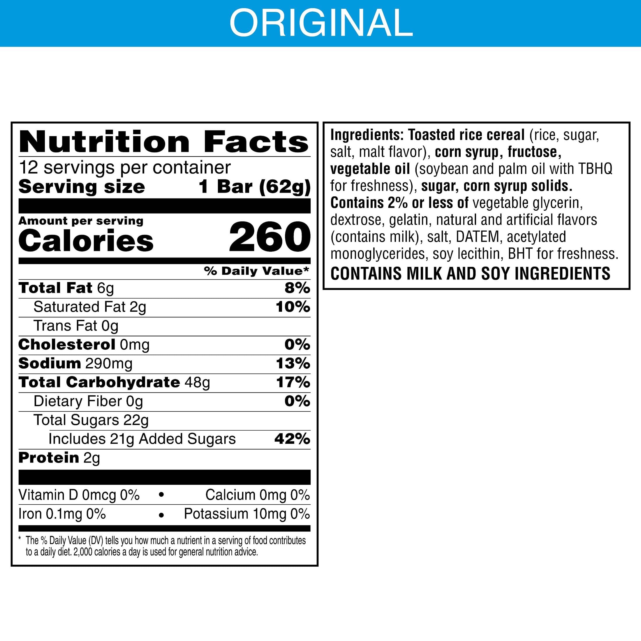 Rice Krispies Treats Mega Bar individual wrapper highlights on-the-go convenience.