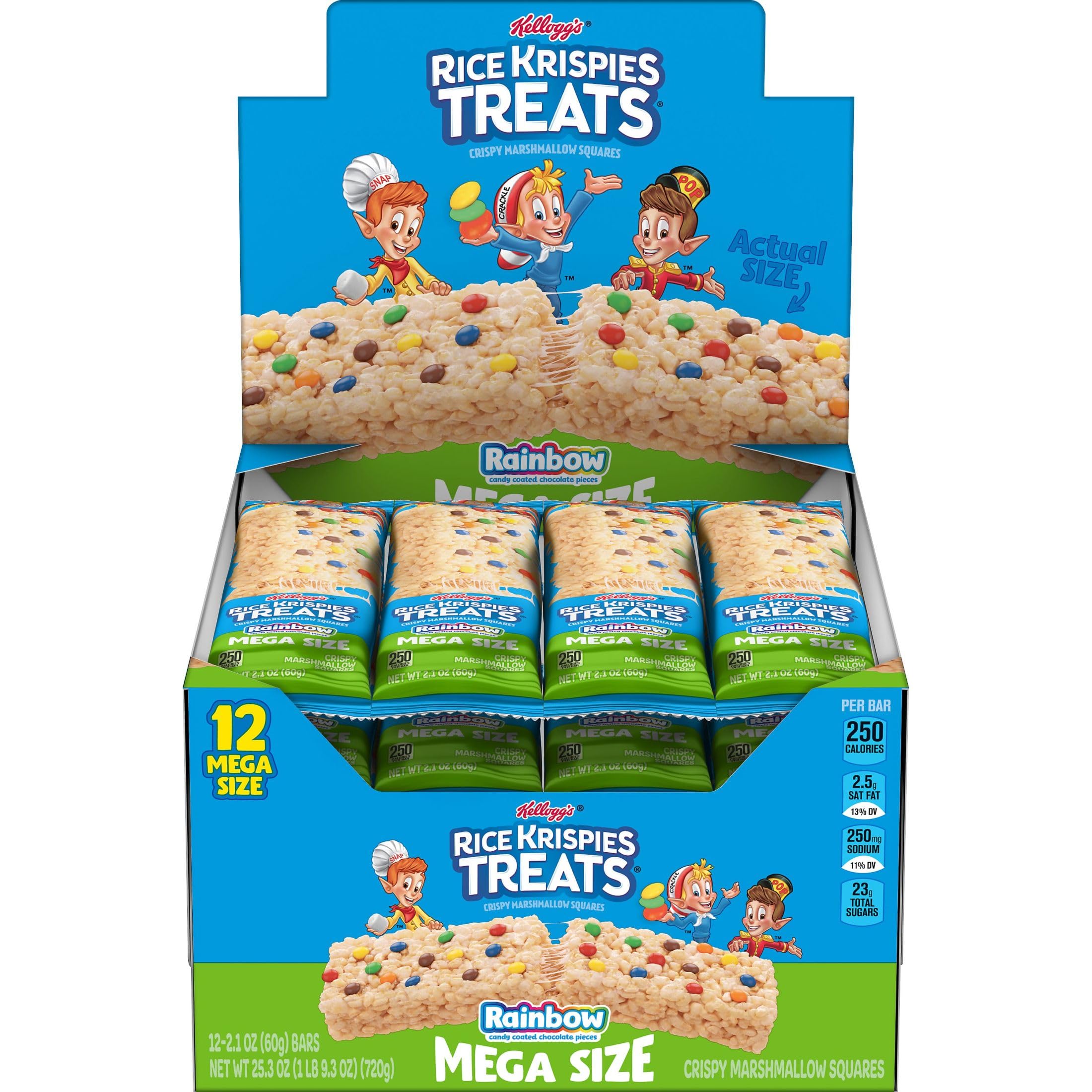 Rice Krispies Treats Mega Bars Rainbow box packaging for easy family snacking