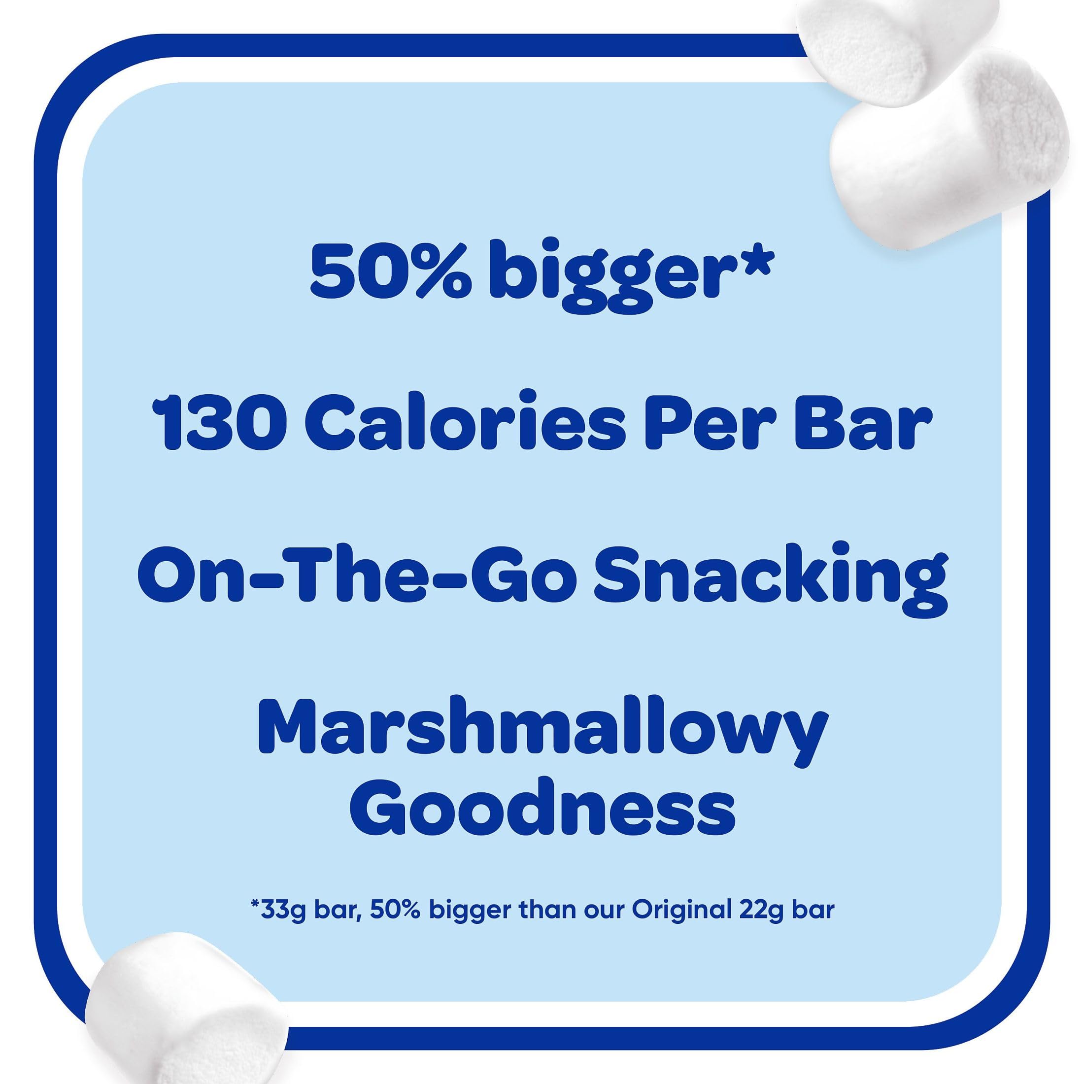 Rice Krispies Treats melted marshmallows detail in cross-section