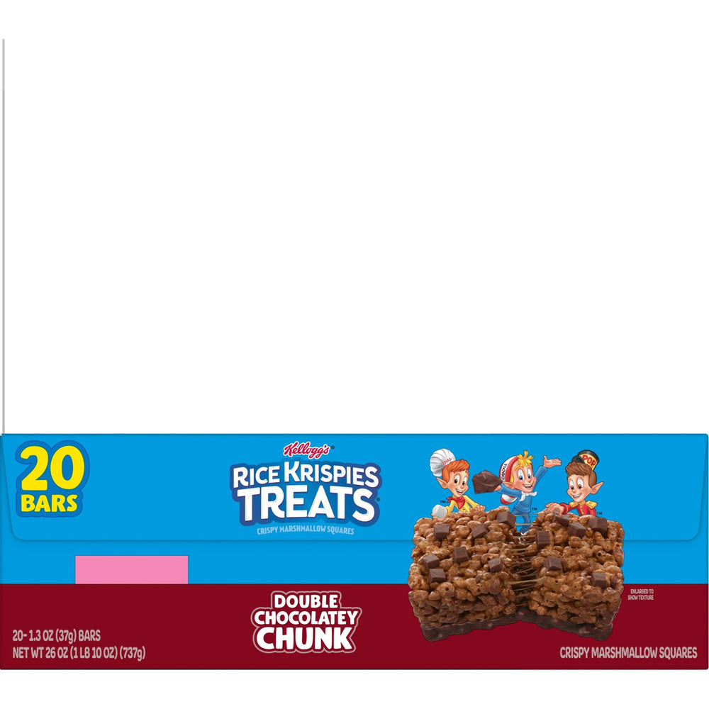 Back of package shows nutrition panel for Rice Krispies Treats; includes milk and soy.