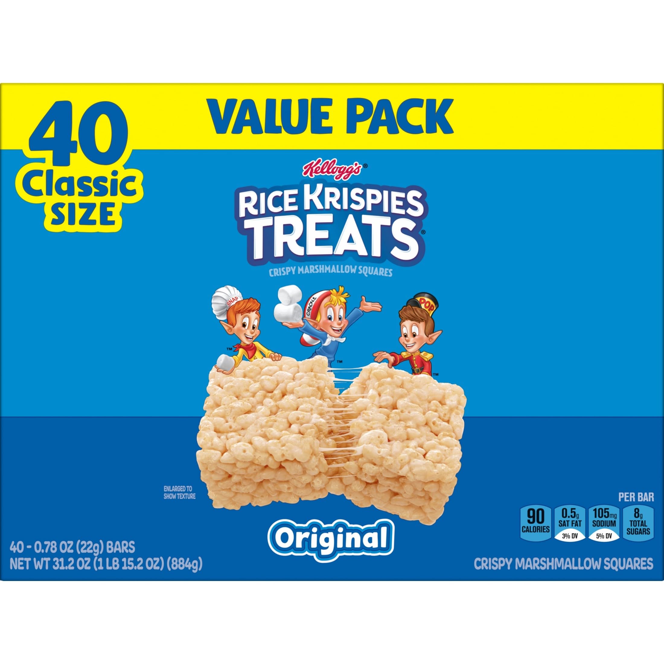 Rice Krispies Treats Original bars portable and easy to share.