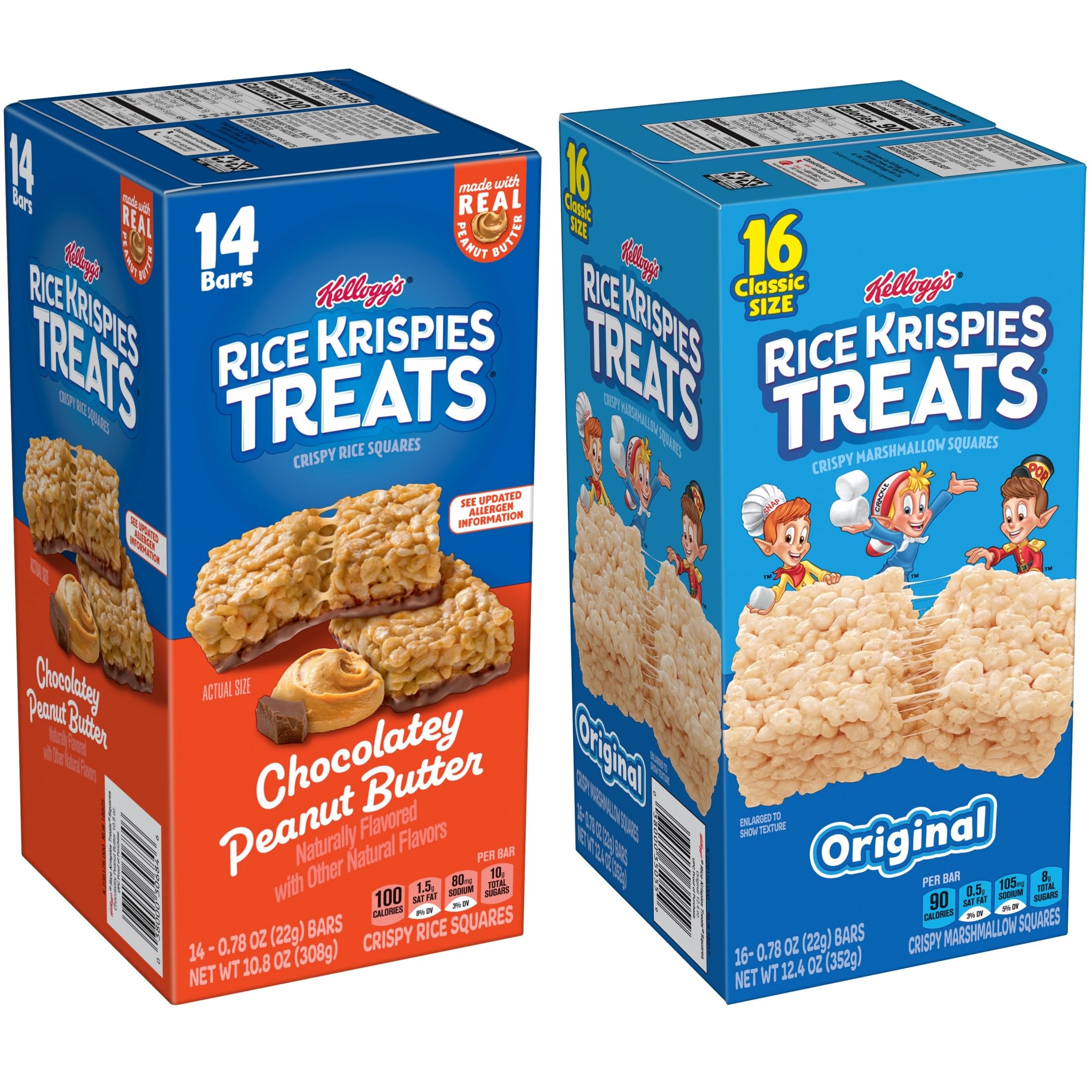 Rice Krispies Treats Chocolatey Peanut Butter bars for party favorites.