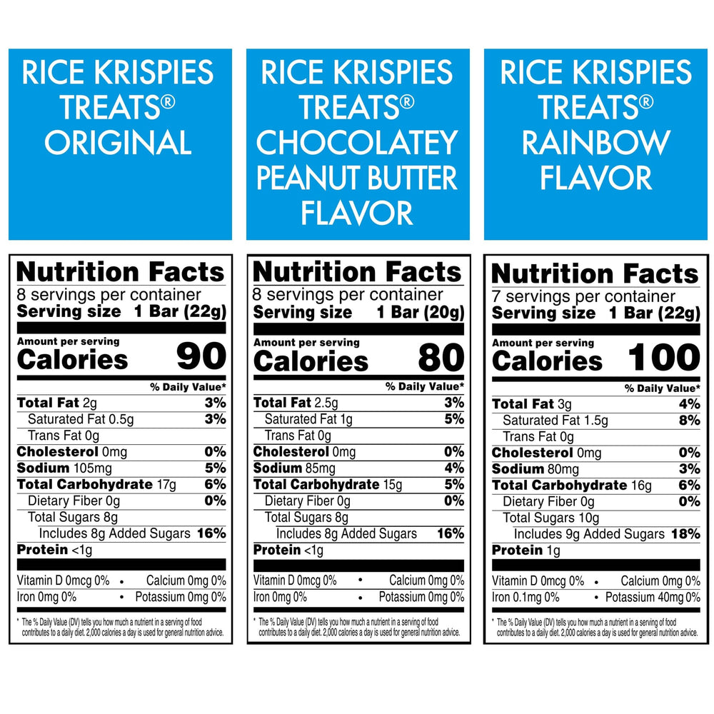 Rice Krispies Treats Rainbow square, colorful marshmallows for lunchboxes