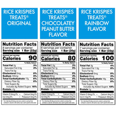 Rice Krispies Treats Rainbow square, colorful marshmallows for lunchboxes