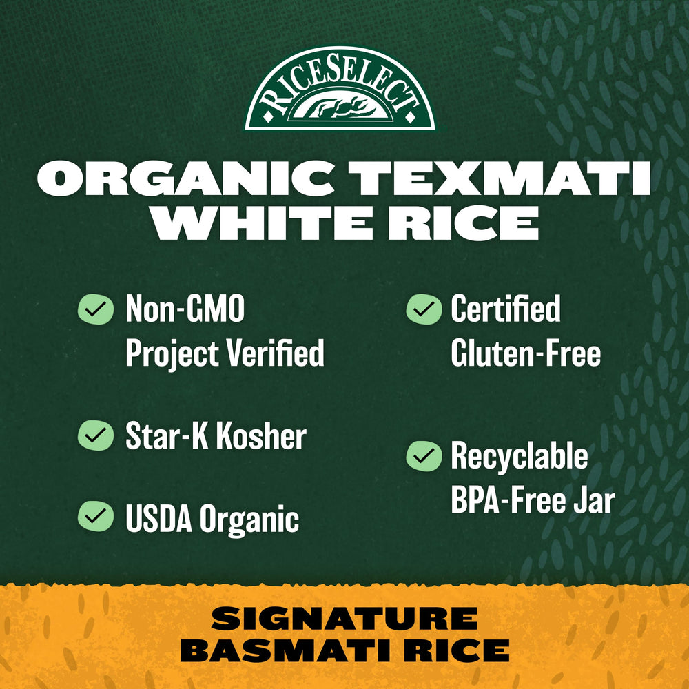 Non-GMO, gluten-free, USDA Organic, with no additives.