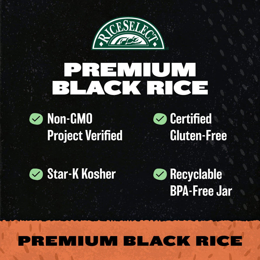 RiceSelect Premium Black Rice cold-salad presents versatile, vibrant meals