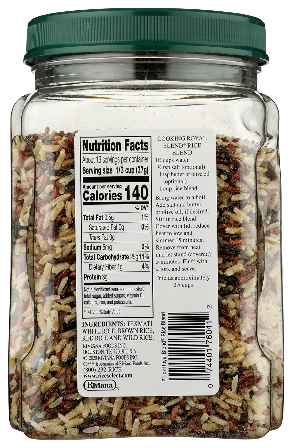 Measuring a portion of Rice RyL Blend for microwaving.
