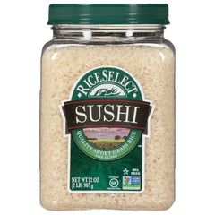 RiceSelect sushi rice jar with premium short-grain blend for authentic sushi