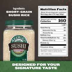 Rice rolls on plate prepared with RiceSelect sushi rice
